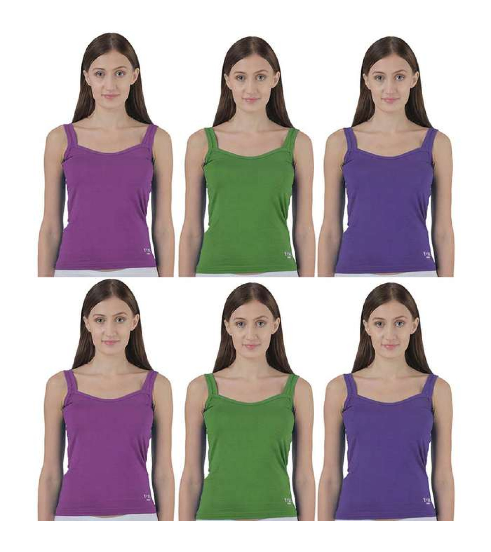 Vink Multicolor Womens Camisole Slip 6 Pack Combo | Sreya Model